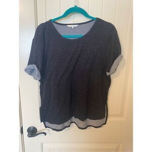 Women’s C&C Sport Black & White Short Sleeve Top - Size XL